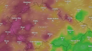 Na Česko se žene silný vítr, varují meteorologové